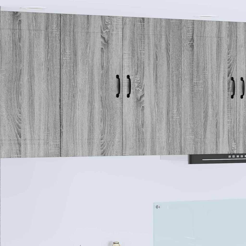 Dulap suspendat de bucatarie cu raft Gri Sonoma 80 x 31 x 80 cm — imaginea 2