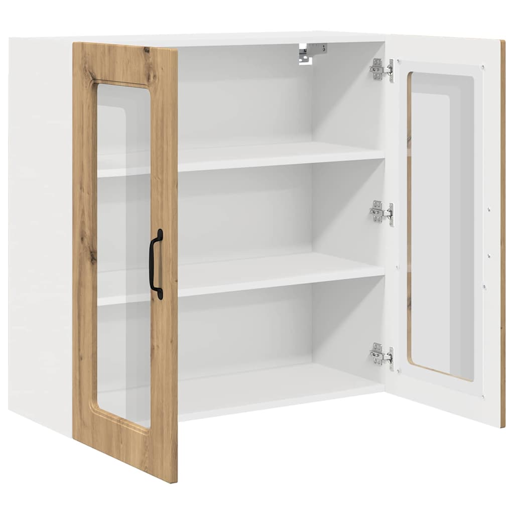 Dulap suspendat de bucatarie Stejar Artizanal 80 x 31 x 80 cm — imaginea 6