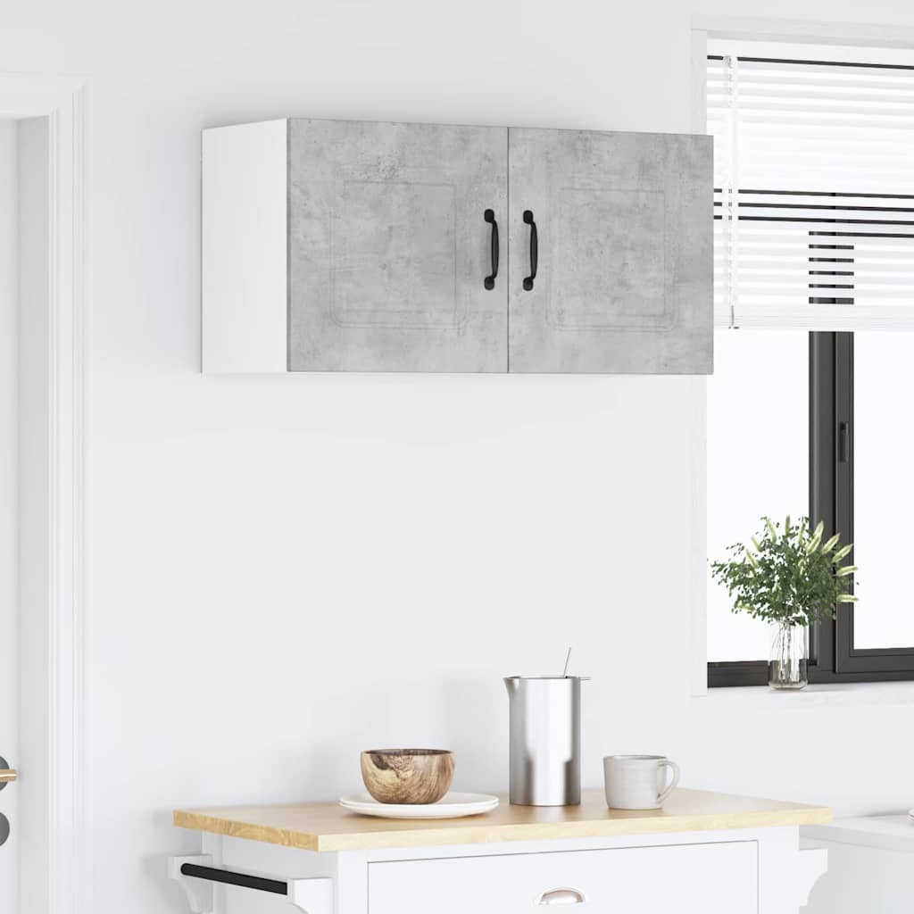 Dulap suspendat de bucatarie Gri din beton 80 x 31 x 40 cm — imaginea 5