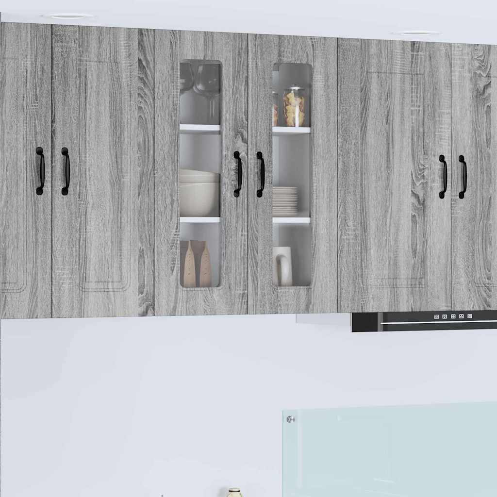 Dulap suspendat de bucatarie cu raft Gri Sonoma 60 x 31 x 80 cm — imaginea 2