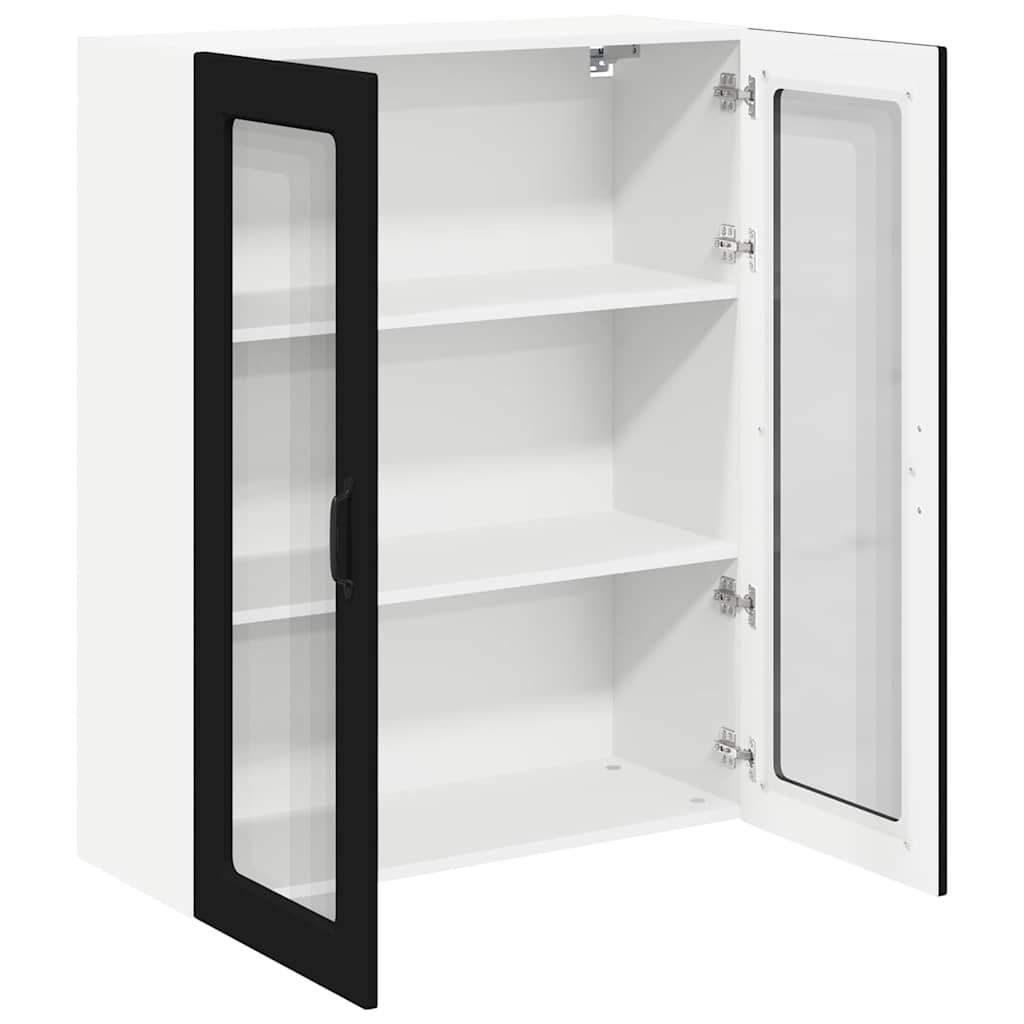 Dulap suspendat de bucatarie cu raft Negru 80 x 31 x 100 cm — imaginea 6