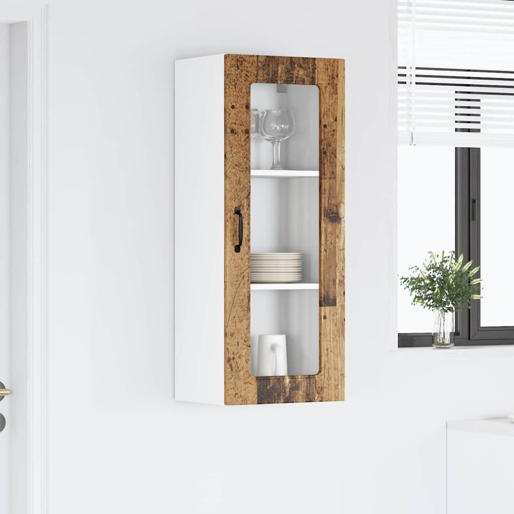 Dulap suspendat de bucatarie cu usa Lemn Vechi 40 x 31 x 100 cm — imaginea 5