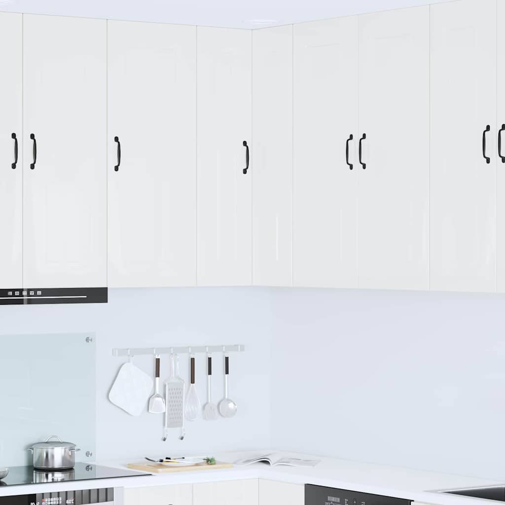 Dulap suspendat de bucatarie cu usa Alb lucios 57 x 57 x 100 cm — imaginea 2