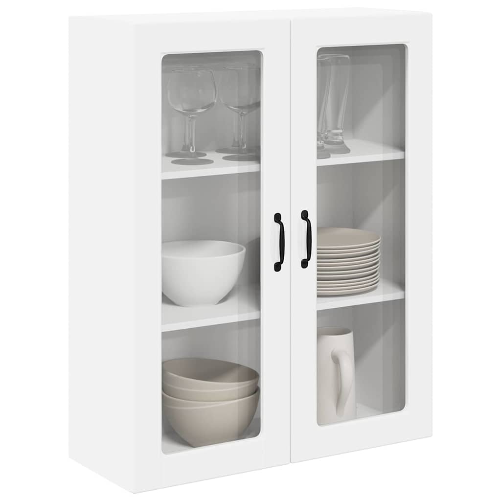Dulap suspendat de bucatarie cu usa Alb lucios 80 x 31 x 100 cm — imaginea 4