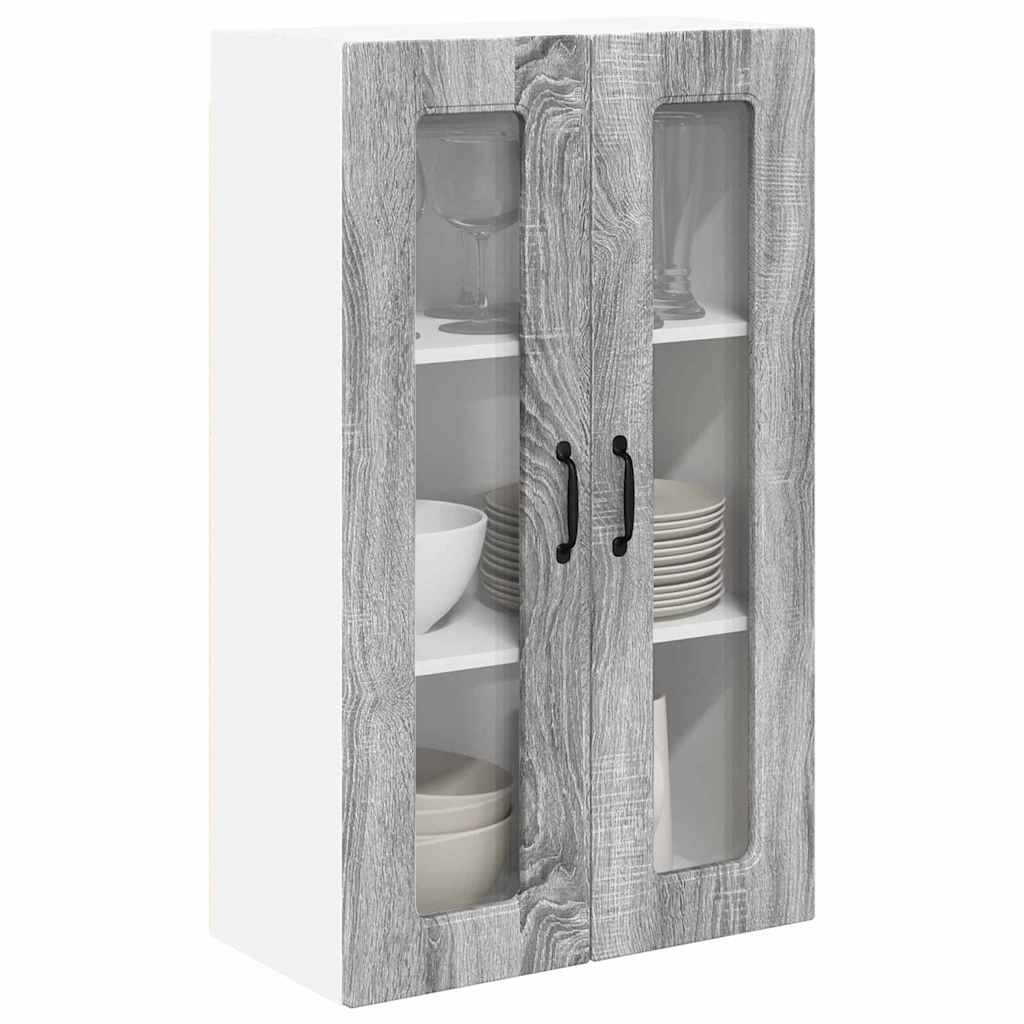 Dulap suspendat de bucatarie cu usa Gri Sonoma 60 x 31 x 100 cm — imaginea 4