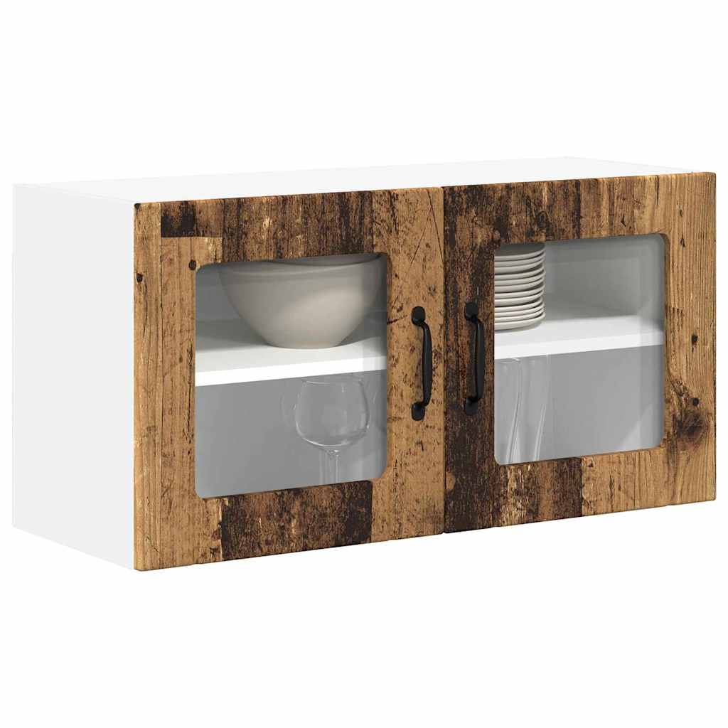 Dulap suspendat de bucatarie cu raft Lemn Vechi 80 x 31 x 40 cm — imaginea 4