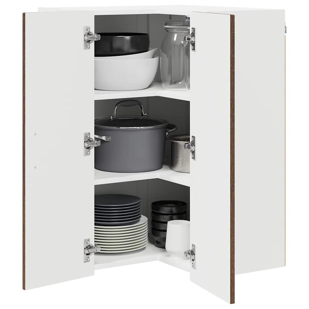 Dulap suspendat de bucatarie Stejar inchis 57 x 57 x 80 cm — imaginea 4