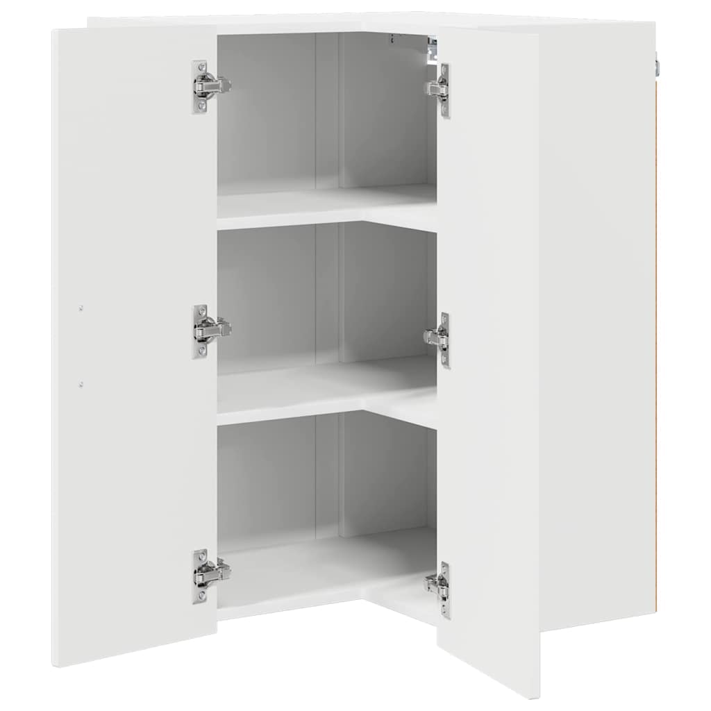 Dulap suspendat de bucatarie cu raft Alb lucios 57 x 57 x 80 cm — imaginea 7