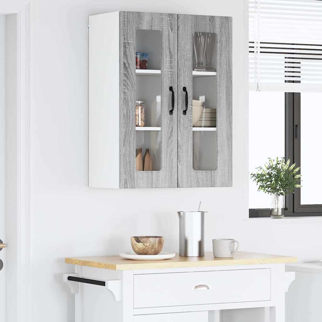 Dulap suspendat de bucatarie cu raft Gri Sonoma 60 x 31 x 80 cm — imaginea 5