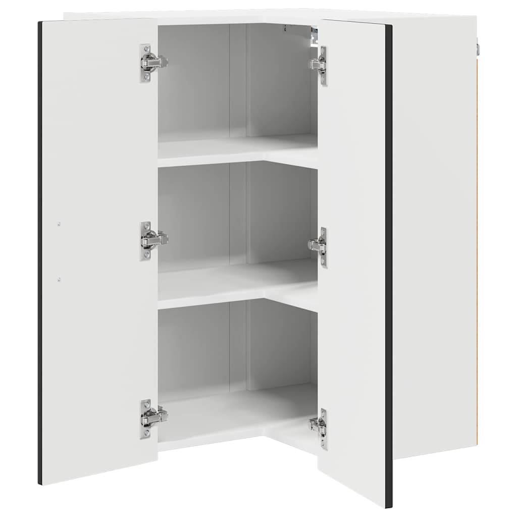 Dulap suspendat de bucatarie cu raft Negru 57 x 57 x 80 cm — imaginea 6