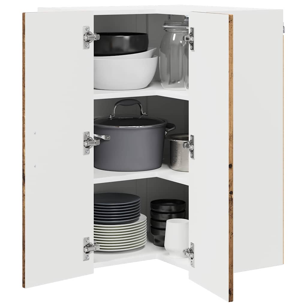 Dulap suspendat de bucatarie cu raft Lemn Vechi 57 x 57 x 80 cm — imaginea 4