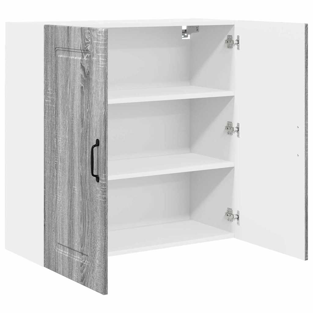 Dulap suspendat de bucatarie cu raft Gri Sonoma 80 x 31 x 80 cm — imaginea 6