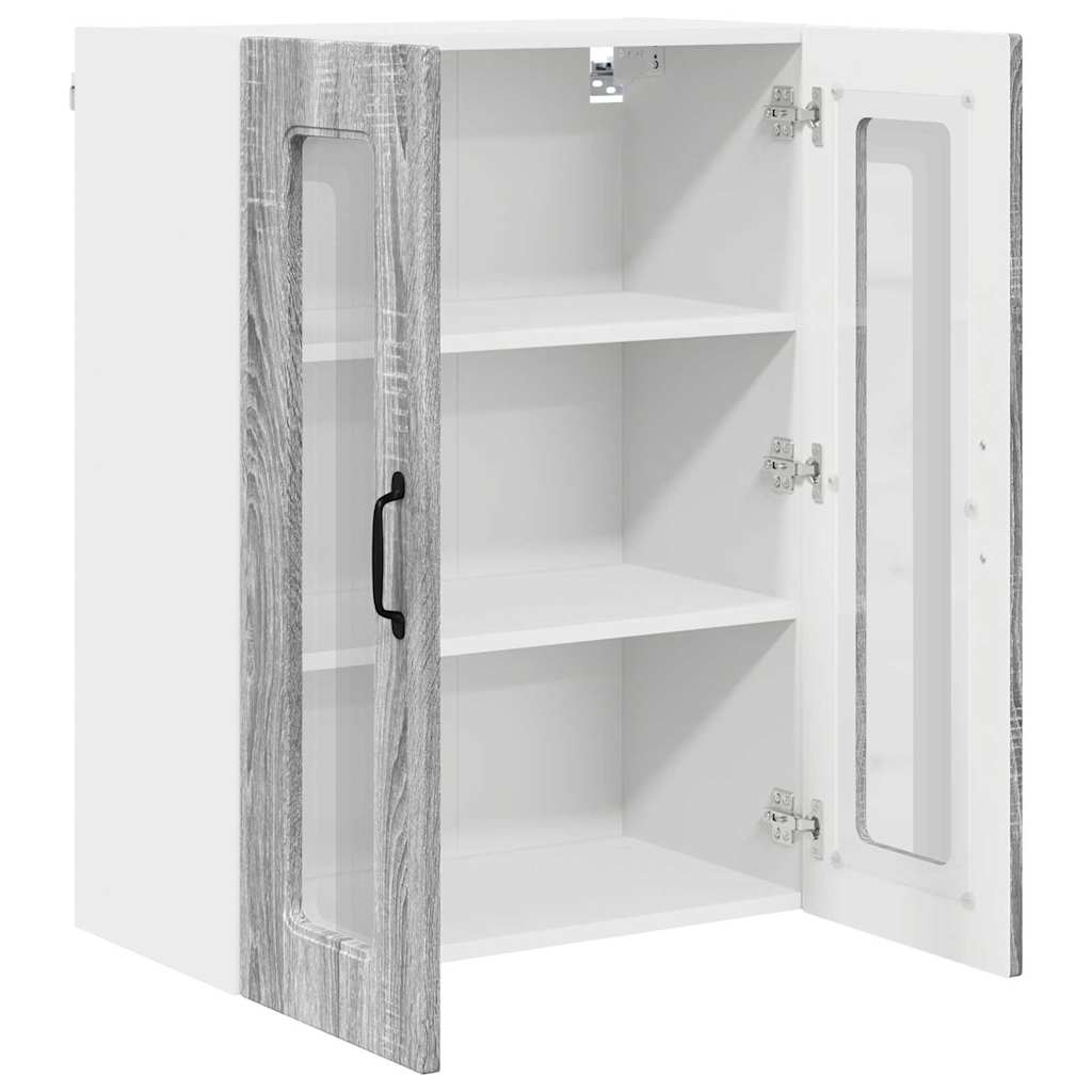Dulap suspendat de bucatarie cu raft Gri Sonoma 60 x 31 x 80 cm — imaginea 6