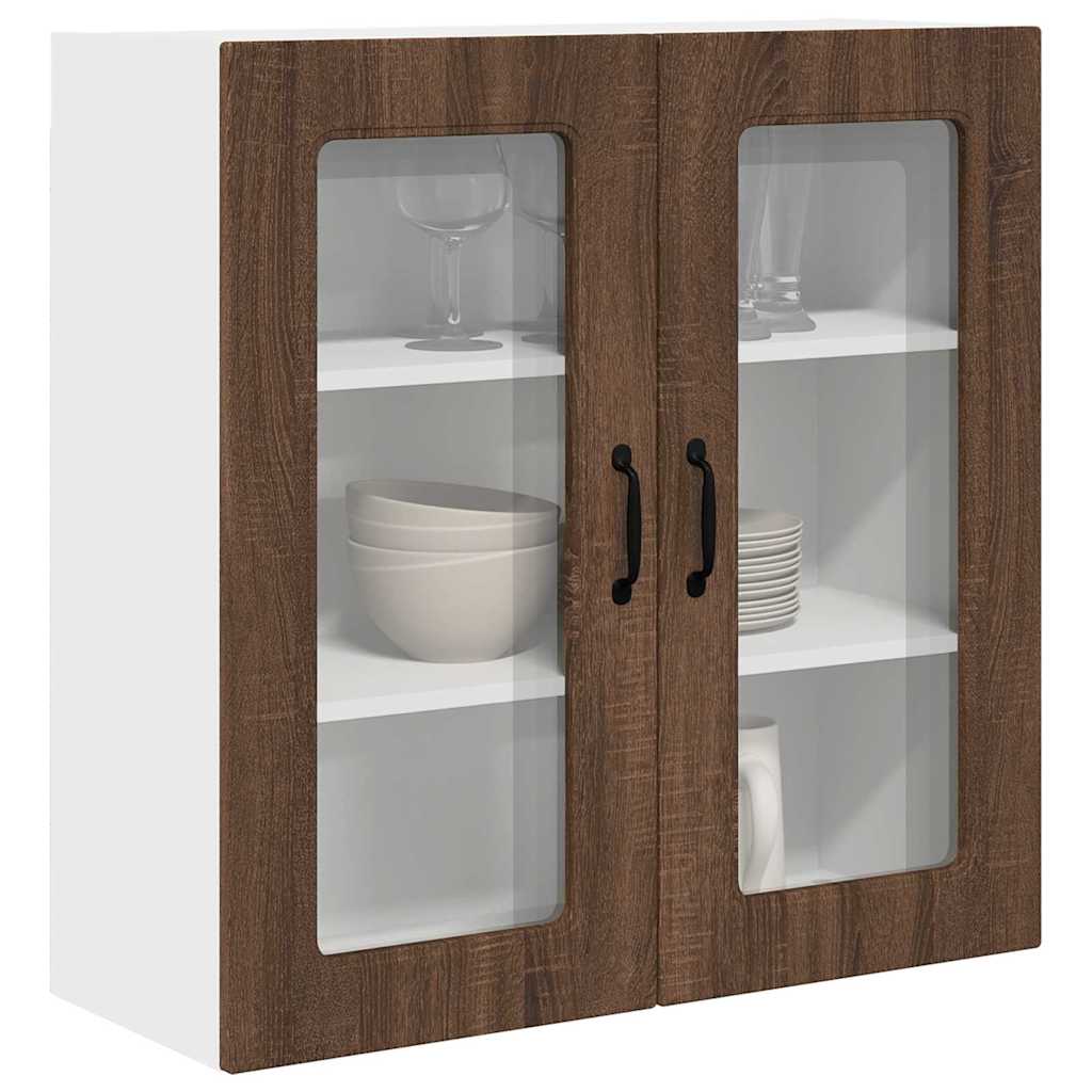 Dulap suspendat de bucatarie Stejar inchis 80 x 31 x 80 cm — imaginea 4