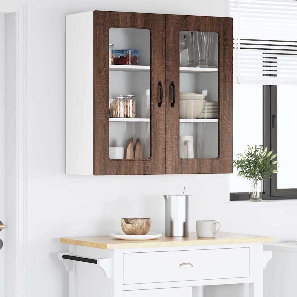 Dulap suspendat de bucatarie Stejar inchis 80 x 31 x 80 cm — imaginea 5