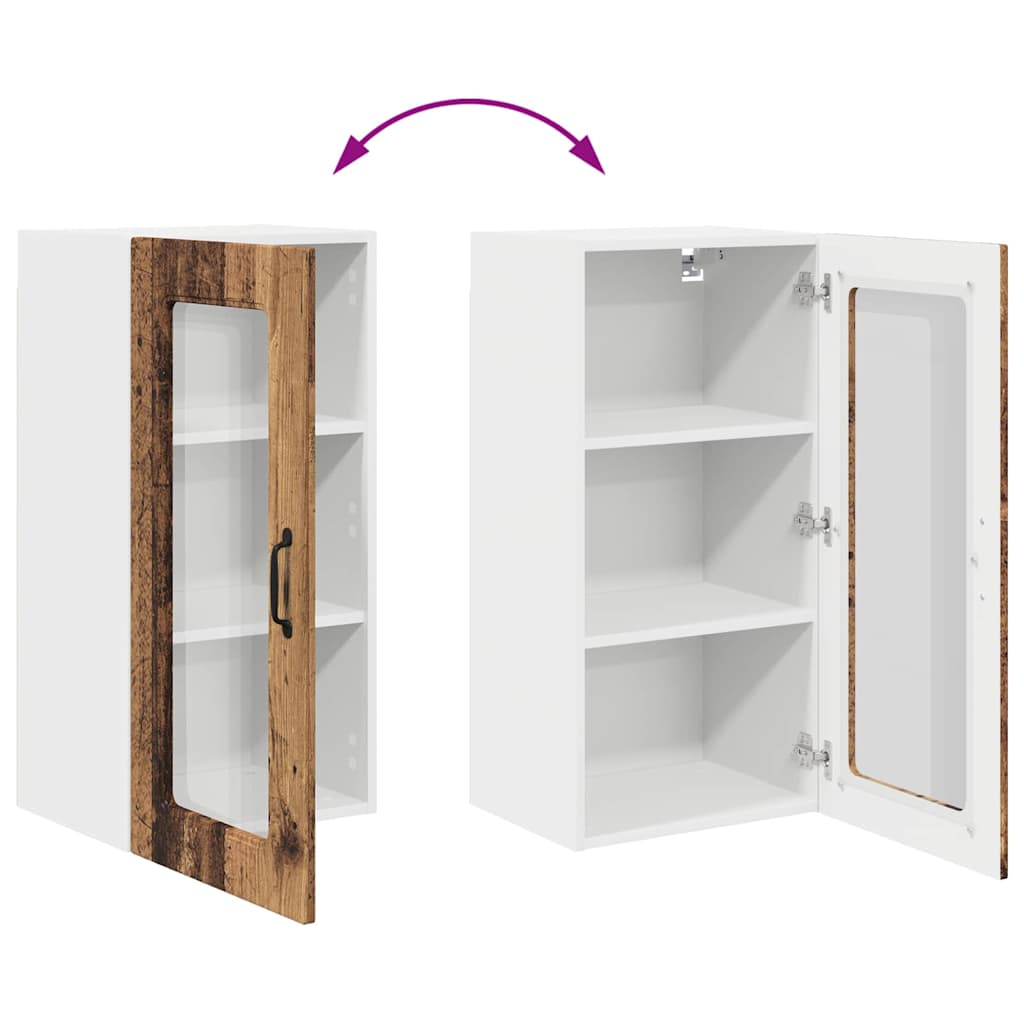 Dulap suspendat de bucatarie cu raft Lemn Vechi 40 x 31 x 80 cm — imaginea 12