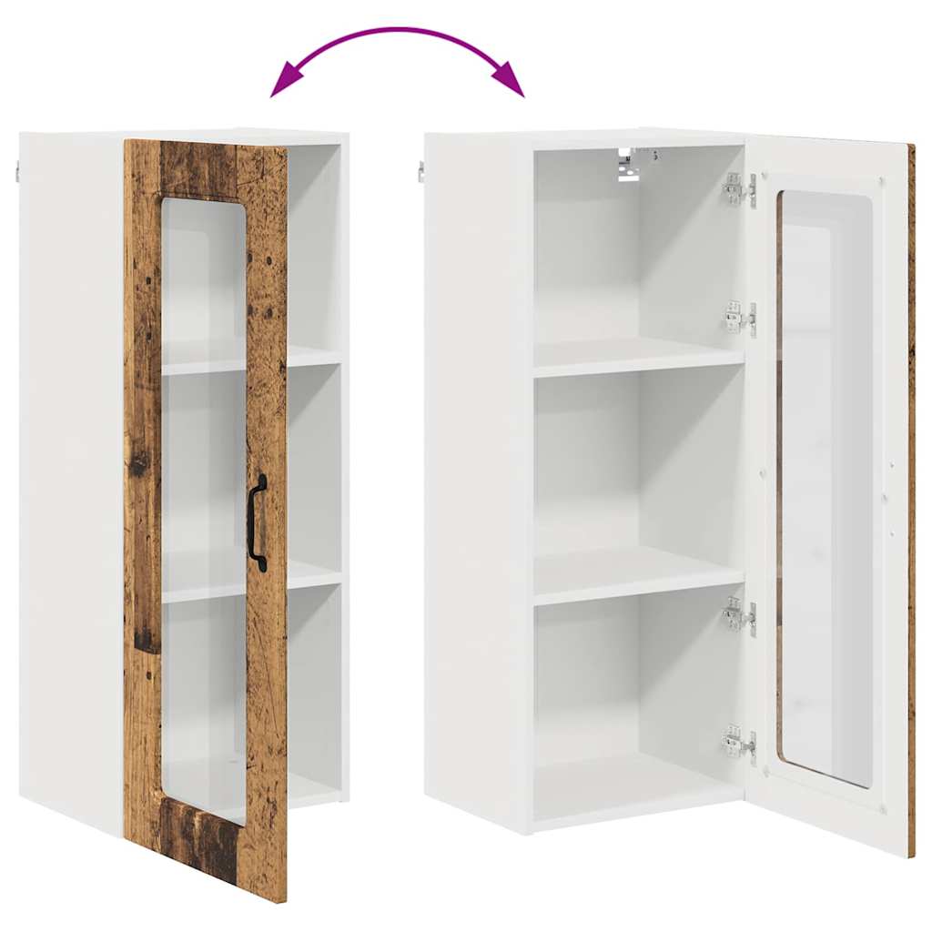 Dulap suspendat de bucatarie cu usa Lemn Vechi 40 x 31 x 100 cm — imaginea 12