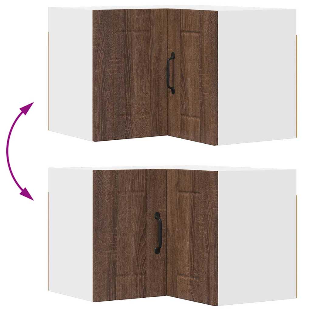 Dulap suspendat de bucatarie Stejar inchis 57 x 57 x 40 cm — imaginea 12