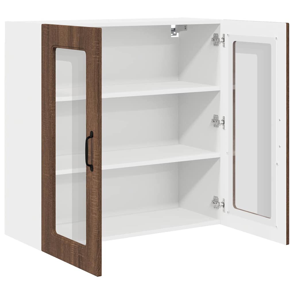 Dulap suspendat de bucatarie Stejar inchis 80 x 31 x 80 cm — imaginea 6