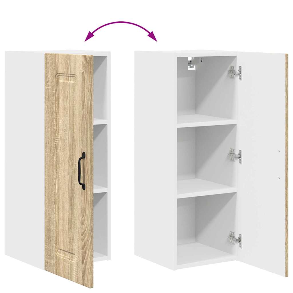 Dulap suspendat de bucatarie Stejar Sonoma 30 x 31 x 80 cm — imaginea 12