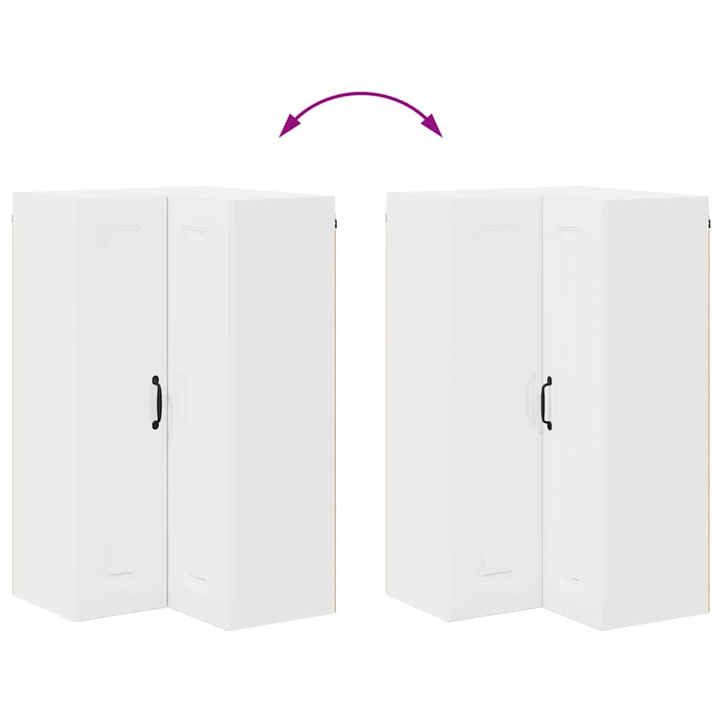 Dulap suspendat de bucatarie cu usa Alb lucios 57 x 57 x 100 cm — imaginea 12