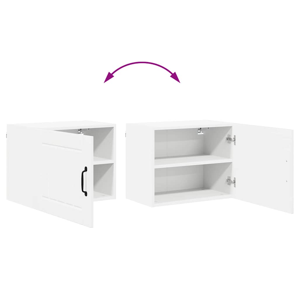 Dulap suspendat de bucatarie cu raft Alb lucios 50 x 31 x 40 cm — imaginea 12