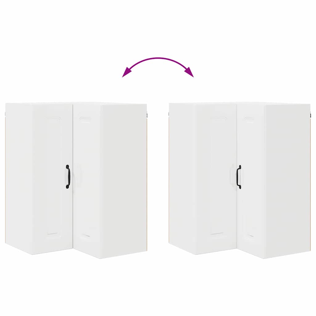 Dulap suspendat de bucatarie cu raft Alb lucios 57 x 57 x 80 cm — imaginea 13