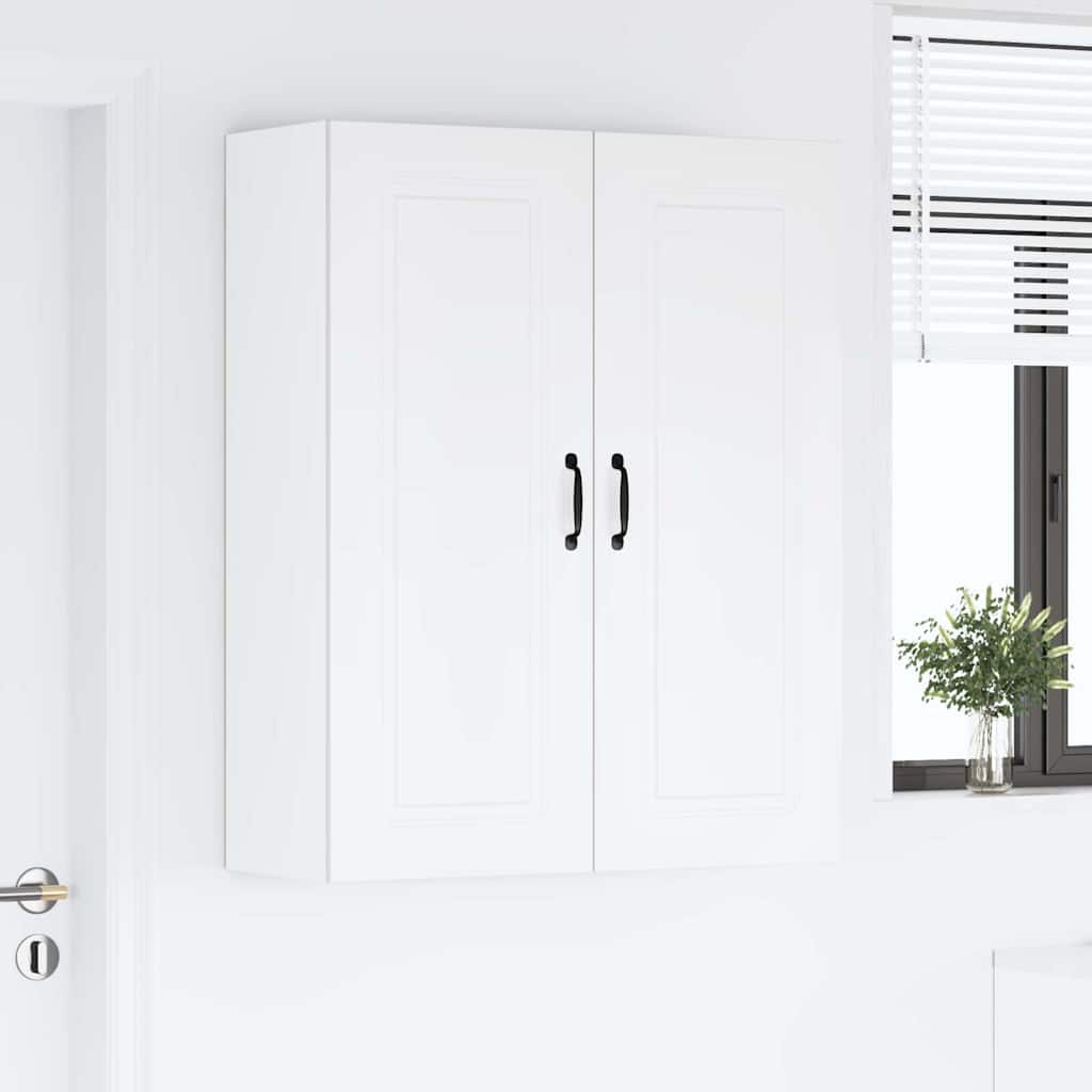 Dulap suspendat de bucatarie cu usa Alb lucios 80 x 31 x 100 cm — imaginea 5