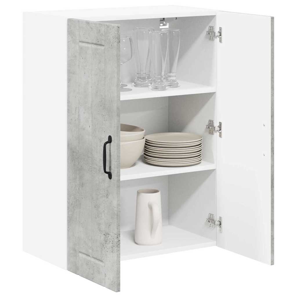 Dulap suspendat de bucatarie Gri din beton 60 x 31 x 80 cm — imaginea 4