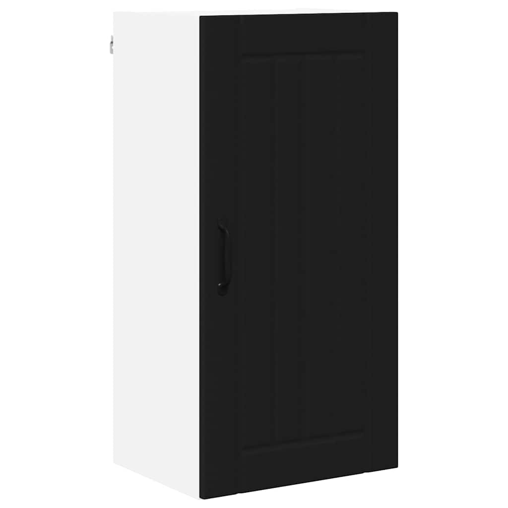 Dulap suspendat de bucatarie cu raft Negru 40 x 31 x 80 cm