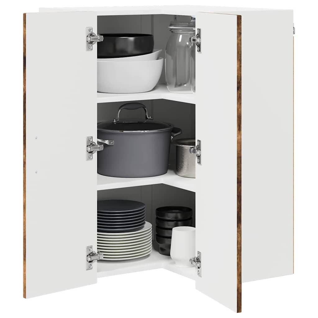 Dulap suspendat de bucatarie Stejar fumuriu 57 x 57 x 80 cm — imaginea 4