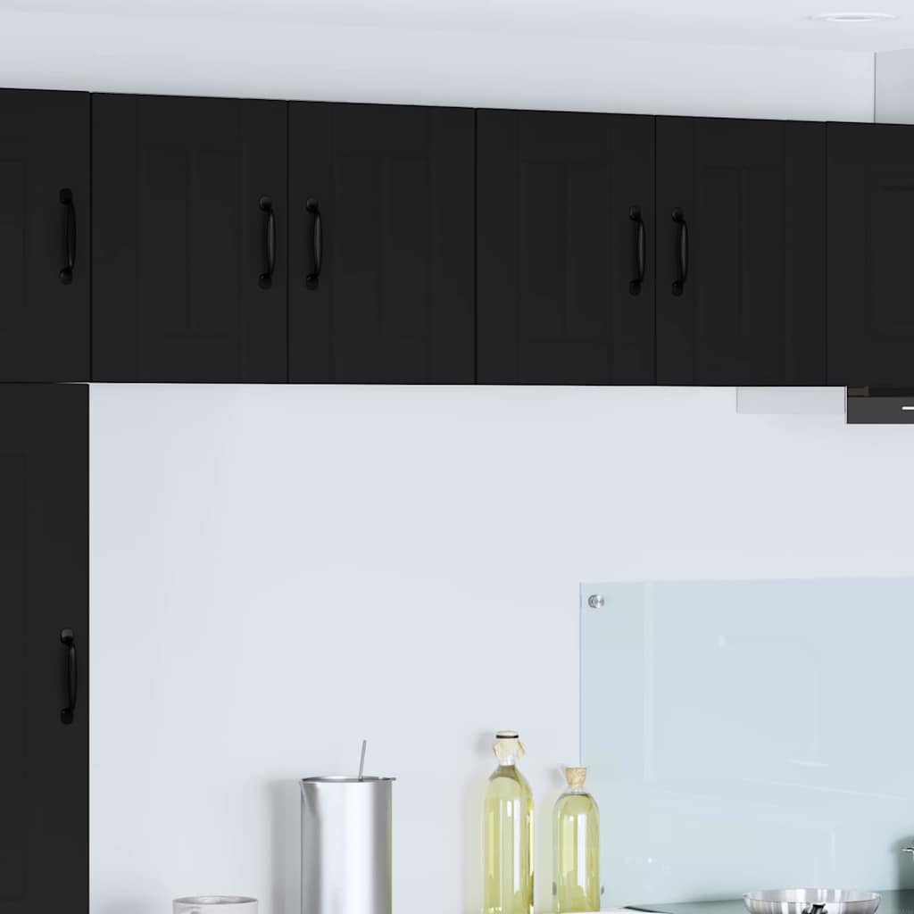 Dulap suspendat de bucatarie 2 pcs Negru 60 x 31 x 40 cm — imaginea 2