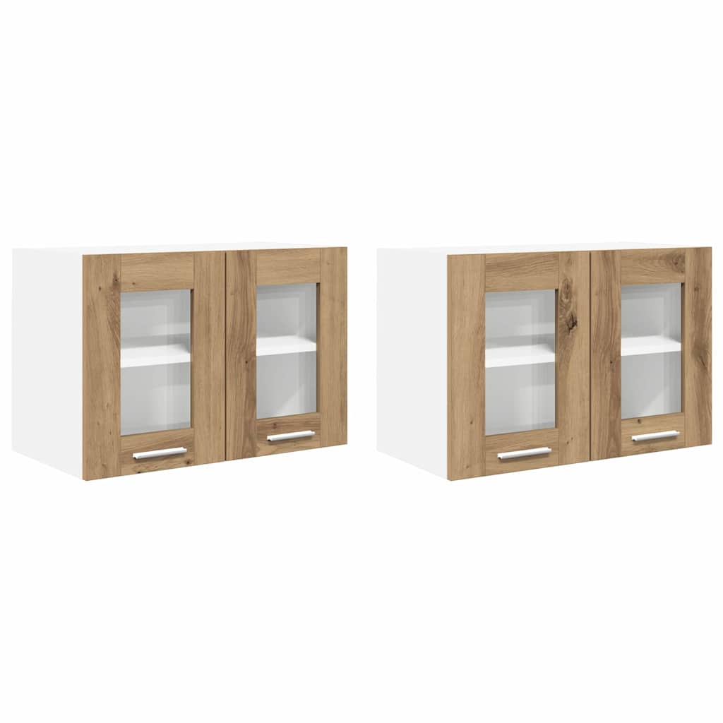 Dulap suspendat Riga 2 pcs Stejar Artizanal 60 x 31 x 40 cm
