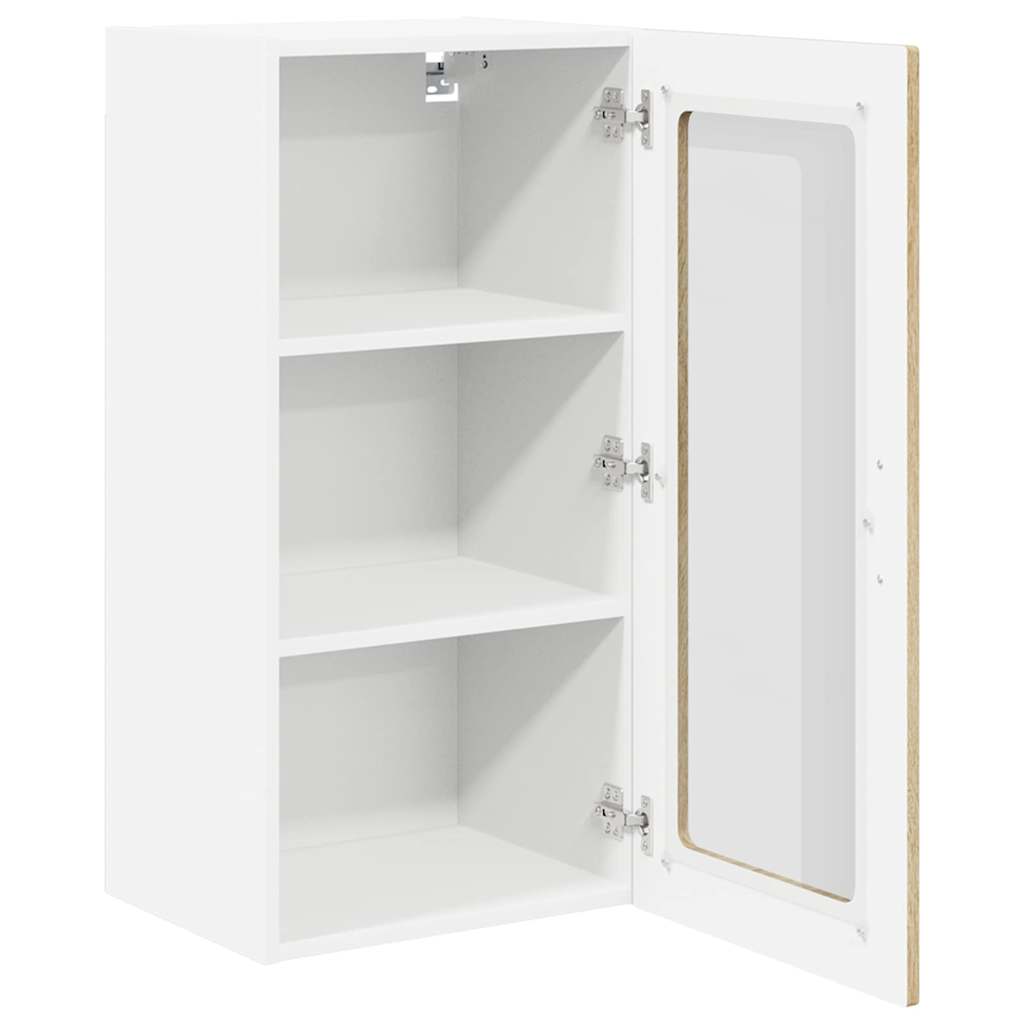 Dulap suspendat de bucatarie cu raft 2 pcs Stejar Sonoma — imaginea 7