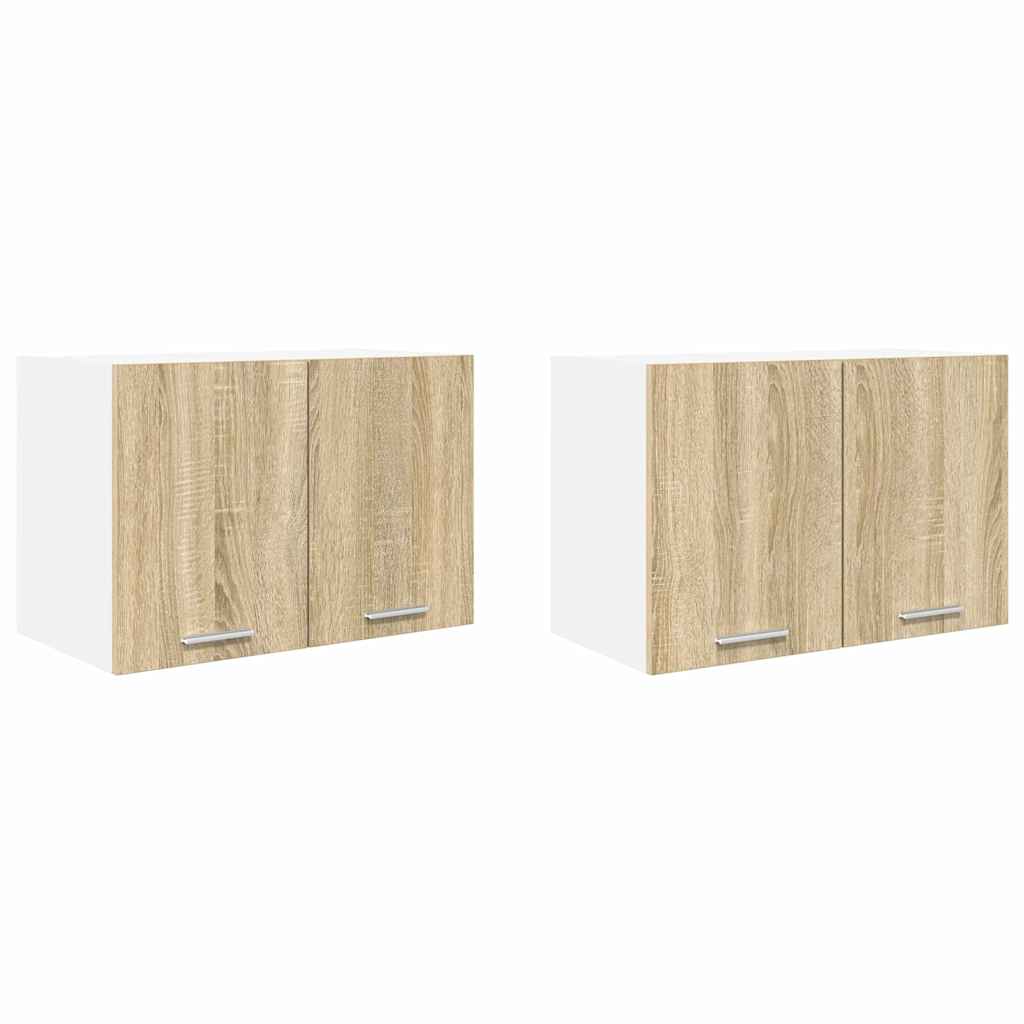 Dulap suspendat Riga 2 pcs Stejar Sonoma si Alb 60 x 31 x 40 cm
