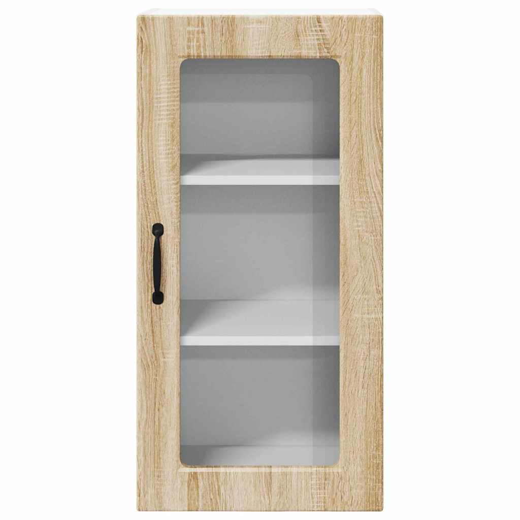 Dulap suspendat de bucatarie cu raft 2 pcs Stejar Sonoma — imaginea 8