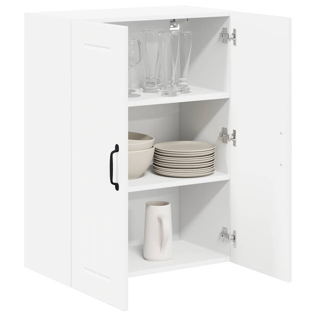 Dulap suspendat de bucatarie cu raft Alb lucios 60 x 31 x 80 cm — imaginea 4