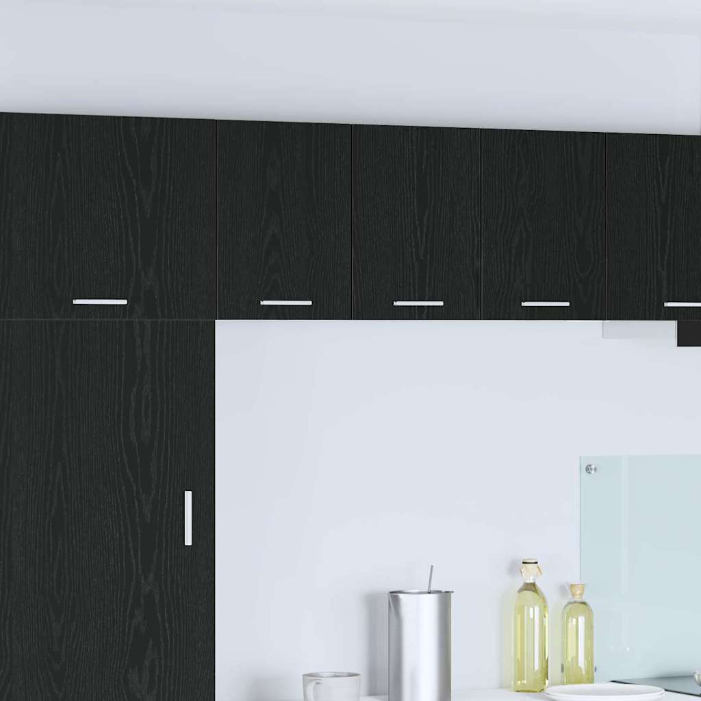 Dulap suspendat Riga 2 pcs Stejar negru si Alb 30 x 31 x 40 cm — imaginea 2