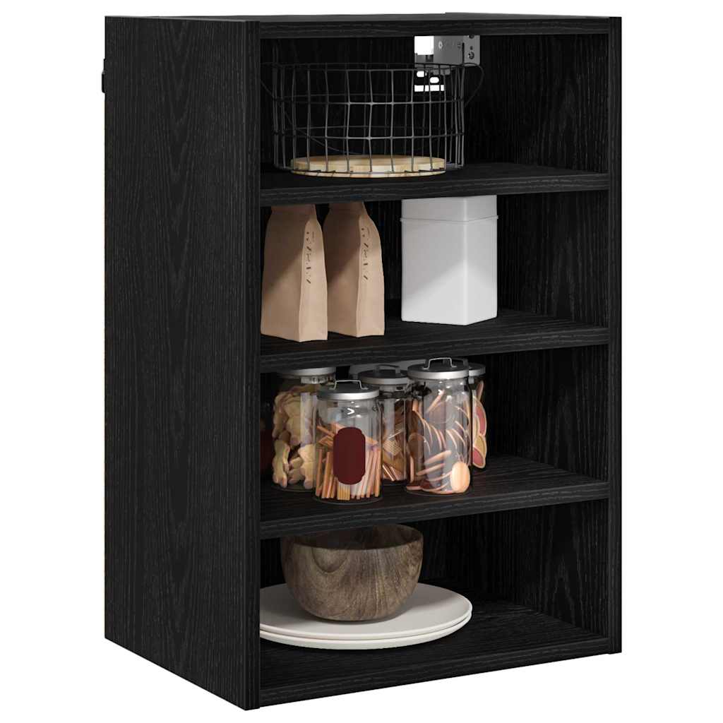 Dulap suspendat cu raft Riga Stejar negru 40 x 29,5 x 60 cm — imaginea 4