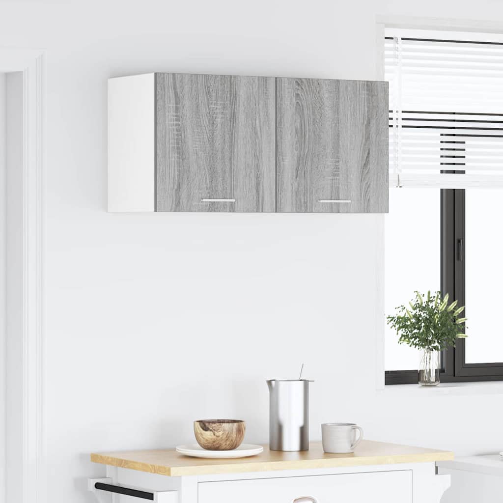 Dulap suspendat Riga Gri Sonoma 80 x 31 x 40 cm Lemn compozit — imaginea 5