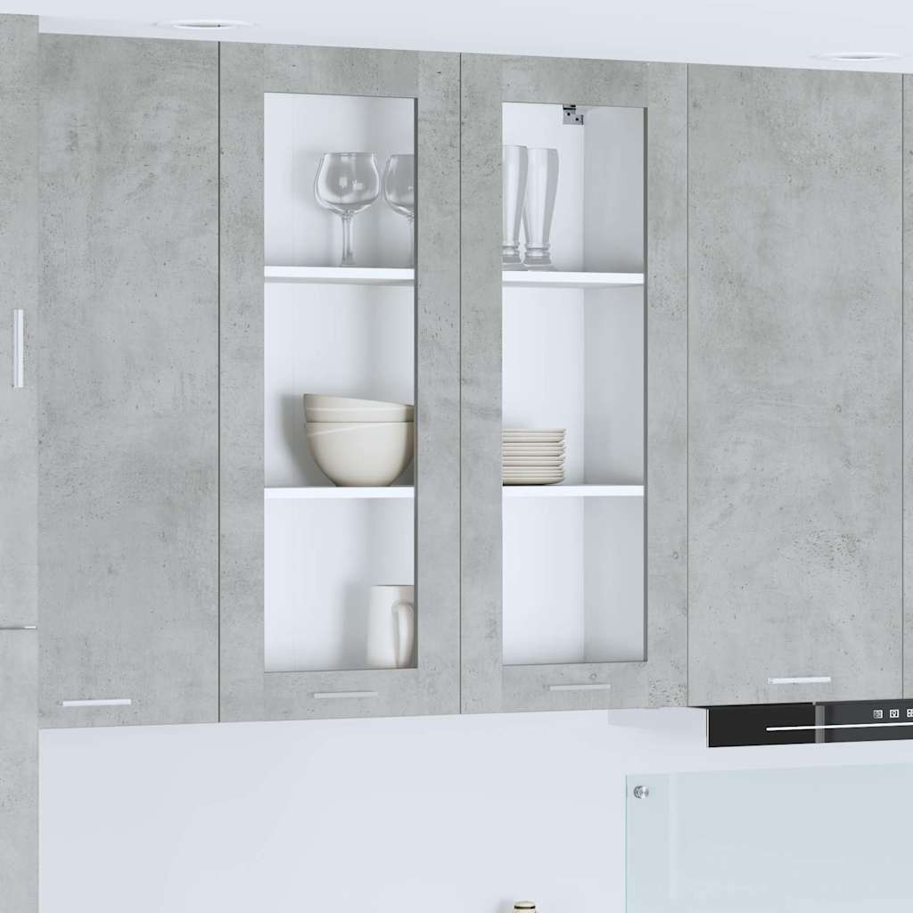 Dulap suspendat cu raft Riga Gri din beton 80 x 31 x 100 cm — imaginea 2