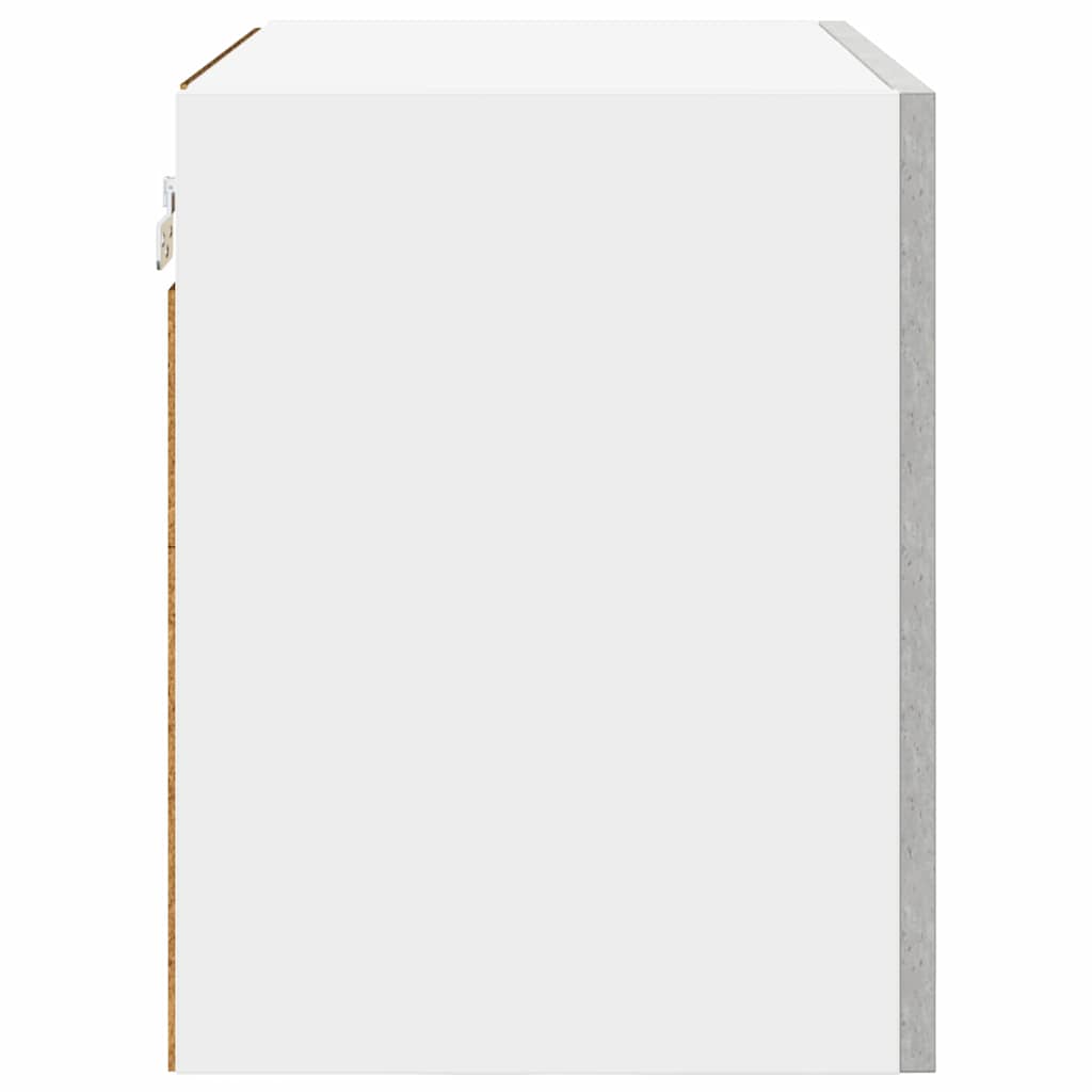 Dulap suspendat cu raft Riga Gri beton si Alb 50 x 31 x 40 cm — imaginea 8