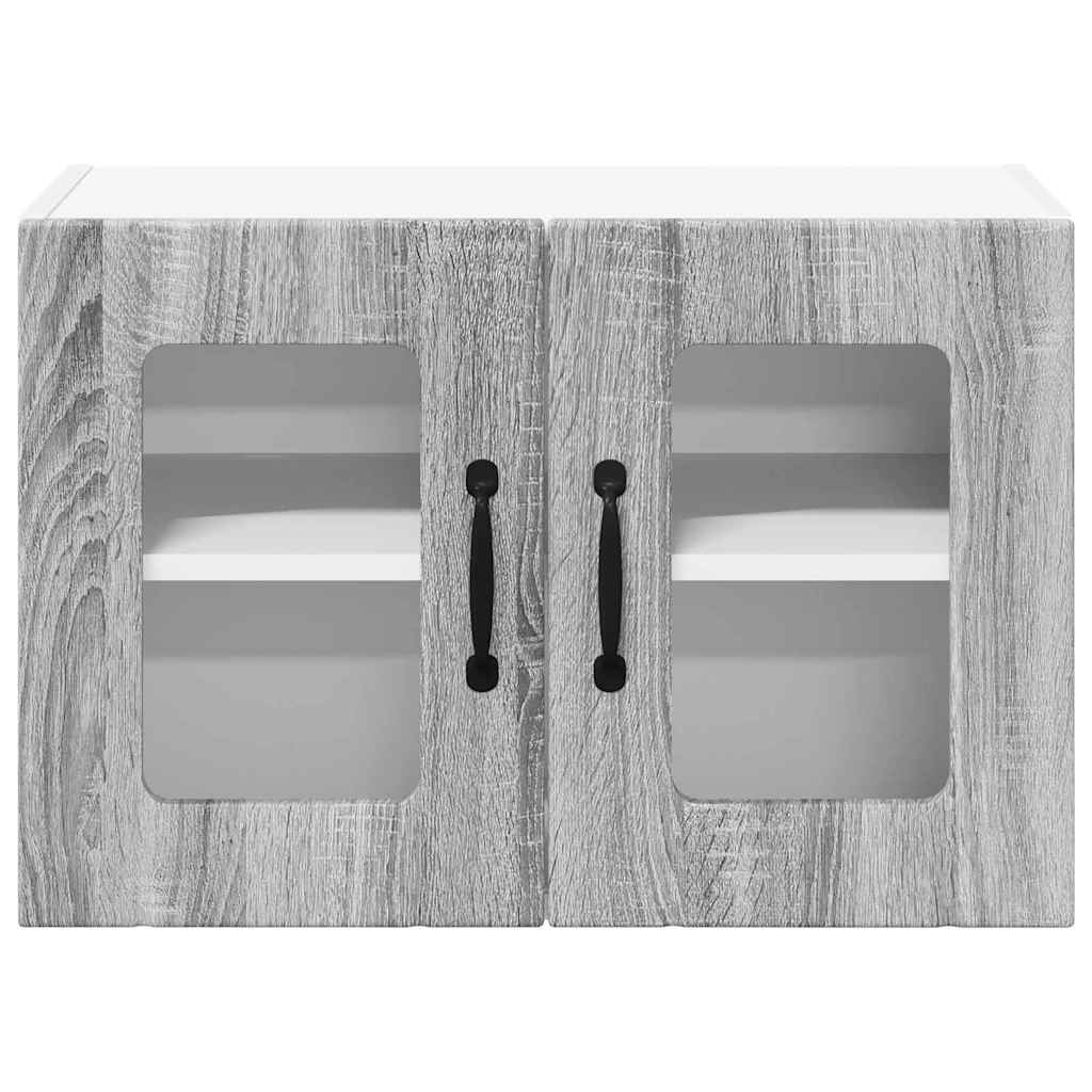 Dulap suspendat de bucatarie 2 pcs Gri Sonoma 60 x 31 x 40 cm — imaginea 8