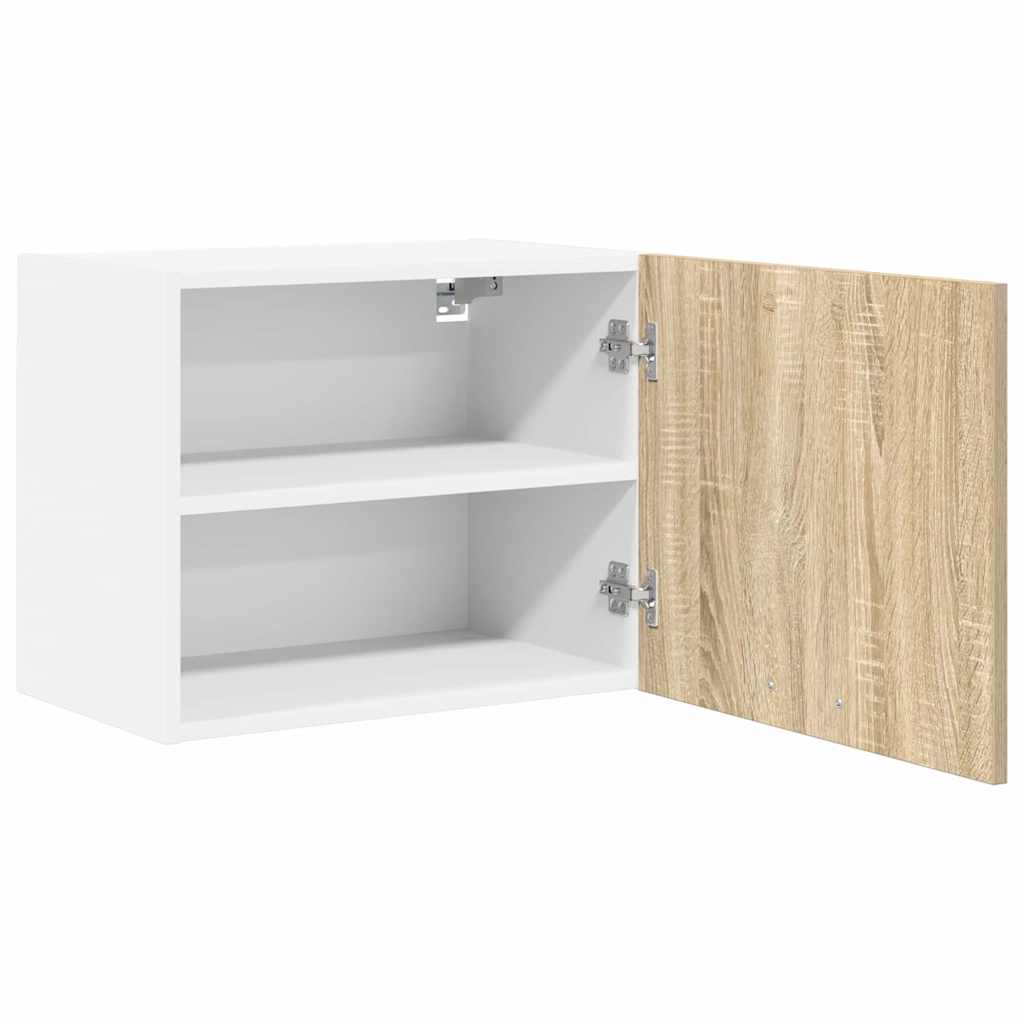 Dulap suspendat Riga 2 pcs Stejar Sonoma si Alb 50 x 31 x 40 cm — imaginea 7