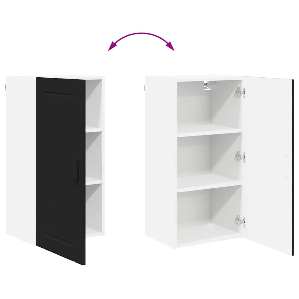 Dulap suspendat de bucatarie cu raft Negru 40 x 31 x 80 cm — imaginea 12