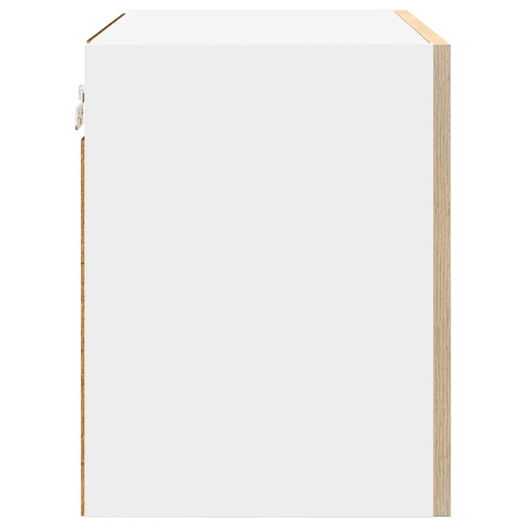 Dulap suspendat Riga 2 pcs Stejar Sonoma si Alb 50 x 31 x 40 cm — imaginea 9