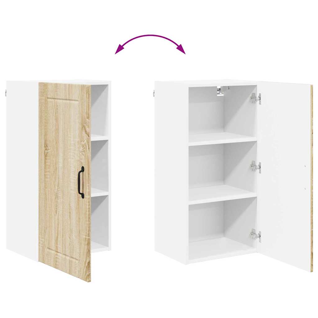 Dulap suspendat de bucatarie Stejar Sonoma 40 x 31 x 80 cm — imaginea 12