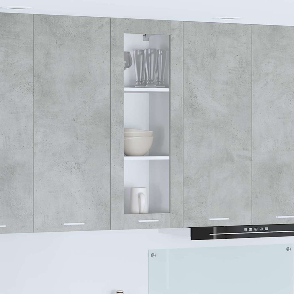 Dulap suspendat cu raft Riga Gri din beton 40 x 31 x 100 cm — imaginea 2