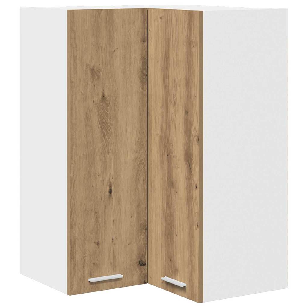 Dulap suspendat Riga Stejar Artisan si Alb 57 x 57 x 80 cm
