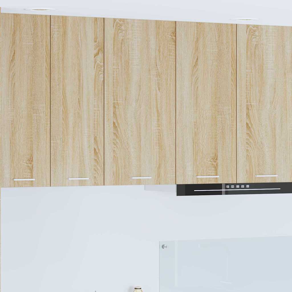 Dulap suspendat Riga Stejar Sonoma si Alb 40 x 31 x 80 cm — imaginea 2